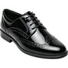 SIRRI Scarpe da Sera Nere in Vernice Derby per Ragazzi, Scarpe Brogue con Punta a Coda di Rondine, Allacciate, da Cerimonia, da Ballo Taille 25