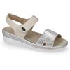 Valleverde Sandali Donna 56102 in Pelle Argento Scarpe Casual Comode, Leggere e Flessibili, Ideali per Primavera Estate. EU 39