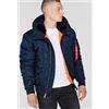Alpha Industries MA-1 Giacca Bomber con Cappuccio da Uomo Rep.Blue