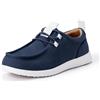 Amazon Essentials Mocassino in Tela Uomo, Navy Bianco, 44 EU