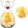 DASIAUTOEM Rose Eterne, Regalo per Donne, con Rosa Forever Rose in Angelo in Vetro, Decorazione Floreale Fatta a Mano, Regalo per Moglie Fidanzata Mamma, San Valentine, Matrimonio, Compleanno