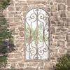 Generico Specchio da Giardino Sabbia 100x45 cm in Ferro per Uso Esterno,Crema,8.04kg,318373