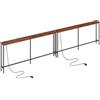 Liink1Ga Tavolo Consolle per Ingresso con Presa L 160 cm Marrone&Nero/Set di 2