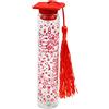 Vetrine in rete Vetrineinrete® Bomboniere Laurea Portaconfetti 36 Pezzi Cappello Laurea Dottore Vetro Tappo di Sughero Nappa Tocco Rosso Nero Laureati 302003 (Rosso)