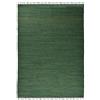Theko Tappeto Dhurry in 100% cotone, tessuto piatto Happy Cotton | tessuto a mano | colore: verde scuro | 120 x 180 cm