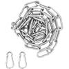LongHoneySong Catena in acciaio inox con catena in acciaio inox, al metro, 1 m, diametro 3 mm, catena in metallo al metro 304, catena in acciaio inox con moschettone, da appendere, catena di prolunga per poltrona