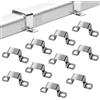 Naapesi 10 pezzi Morsetti per tubi quadrati in acciaio inox 304, staffe di fissaggio robuste per ringhiere, cavi, mobili e progetti domestici (30 * 30mm)
