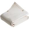 Tecplast Telo da Cantiere 2,5x3,5 m Bianco Crema - Garantia de 8 anni TECPLAST - LP640CH - Telo protettivo impermeabile in PVC per Lavori