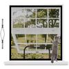 akgao Zanzariera per Finestre con Cerniera 80x85cm Nero Tenda Finestre | PP Rete Rinforzata a Prova di Gatto, Traspirante Antizanzare, Resistente Graffi Degli Animali Domestici 2cm Adesivo Magico