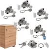 KOTARBAU® Set di 5 Serrature per Mobili 40x40 mm Quadrata Sovrapposta per Armadietti