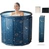 Hocomay Vasca da bagno pieghevole per adulti, 80 x 65 cm, portatile