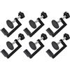Abiyou Morsetto a G Kit, 6PCS Morsetti a Vite Regolabili, 10-57MM Morsetti da Falegname, Morsetto G in Metallo, Regolabile Morsetto da Tavolo, per Saldatura, Carpenteria, Edilizia,Cucina,Bagno(Nero)