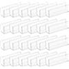 QUARKZMAN 24Pcs Connettori In Plastica Per Vetro, Adatti Per Clip A 180 Gradi Per vetro Spessi 10mm, Supporto Fisso Senza Cornice Per Acquari Vetrine Scaffali Espositivi, Trasparente