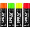 Bastelzone Set di 4 bombolette spray da 200 ml per graffiti, ad asciugatura rapida, per legno, pietra, metallo, vetro (4 colori fluorescenti)