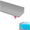 AiDeHuaKeJi 200cm Guarnizione Doccia Sottoporta Paratia Antiallagamento Barriera Doccia Ferma Acqua Barriere Guarnizione Per Doccia Doccia Barriera Acqua (grau)