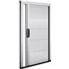 Rollmatik Zanzariera Laterale Plisse Porta Finestra Scorrevole in Kit Fai da Te Avvolgibile Riducibile Max 25cm Alluminio Verniciato Accessori Inclusi Bianco o Marrone Varie Misure Mini Plisse