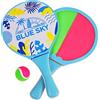 Blue Sky BLUESKY 040714A Racket-Multicoloured-33 Scratch Double-Sided Beach Racquet-Multicoloured-040714A-33 cm x 19 cm-Outdoor Game for 3 Years and Above, Multicolored