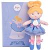 Jolijou - La mia bambola Ballerina Blu 20 cm - Bambola in tessuto elegante con Chignon Blond - Compagne Sognate dai 12 mesi - Giocattolo di risveglio morbido e chic - Confezione regalo Danza - JJ6061