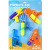 BLUE SKY - 5 Pistole ad Acqua - Gioco all'Aperto - 048155 - Multicolore - Plastica - 25 cm - Giocattolo per Bambini - Gioco da Spiaggia - Piscina - A partire dai 3 anni