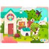 J.A.D.E - Puzzle Forma Animali Domestici - Prima età - Gioco Educativo - Prime Riflessioni - 052480-6 Pezzi - Multicolore - Legno FSC - Design Francese - Jade - A Partire da 18 Mesi