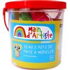 MAIN D'ARTISTE - Set di 5 barattoli di pasta modellabile e 12 accessori - Hobby creativo - 030819 - Multicolore - Per bambini - Modellazione - Creatività - Attività manuali - A partire dai 2 anni