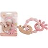 DORON & CHARLIE - Anello da dentizione - Accessorio per l'infanzia - 056344 - Rosa - Silicone - Animali marini - Giocattolo per bambini - Prima età - 13 cm x 8 cm - Da 3 mesi in poi