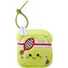 MGM TOY - Portachiavi Squarepal - Tennis - Peluche Antistress - 193715 - Memory Foam - Gadget - Regalo - Sport - Riabilitazione - Ansia - Giocattolo sensoriale - Dai 2 anni