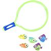 BLUE SKY - Retino da pesca con 5 pesci - Gioco di abilità e all'aperto - 040093 - Giocattolo per bambini - Pesca pesci - Blu - Plastica - 30 cm - A partire dai 3 anni