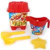 BLUE SKY - Set da Spiaggia Pirata Sea Family - Gioco da Spiaggia - 045117 - Modello Casuale - 6 Pezzi - Plastica - Giocattolo per Bambini - Gioco all'Aperto - Sabbia - 20 cm - A Partire dai 10 Mesi