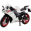 TURBO CHALLENGE - Moto Kawasaki Ninja ZX-BR - Die Cast - 029935-1/12 - Veicolo a Ruote Libere - Bianco - Metallo - Giocattolo per Bambini - Regalo - Miniatura - Collezione - Compleanno - dai 3 Anni