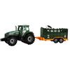MGM LE MONDE DE LA FERME - Trattore con Rimorchio e Animale - Fattoria - 027015-1/30 - Veicolo a Frizione - Verde - Giocattolo per Bambini - Macchine - Veicolo - Agricoltura - A partire dai 3 anni