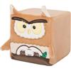 MGM TOY - Squarepal - Gufi - Peluche Antistress - 193606 - Memory Foam - Gadget - Regalo - Animali - Riabilitazione - Ansia - Giocattolo Sensoriale - Dai 2 anni
