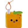 MGM TOY - Portachiavi Squarepal - Arancione - Peluche antistress - 193722 - Memory Foam - Gadget - Regalo - Frutta - Riabilitazione - Ansia - Giocattolo sensoriale - Dai 2 anni