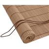 vidaXL Tenda a rullo Marrone 160 x 160 cm Bambù, Tenda a rullo alla moda, in bambù, per oscurare e privacy, design eco-friendly, regolabile