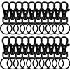 Vesaneae 20 Pz Gancio Girevole Portachiavi, Portachiavi con Moschettoni, 25mm Anelli Portachiavi Moschettone, Moschettone Girevole Piccolo, Ganci Portachiavi Fai da Te (Nero)
