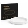 Yvttve Vassoio Decorativo Rotondo Bianco, Vassoio da Portata di Metallo, Vassoio organizzatore per Gioielli, Trucco, Articoli da Toeletta, Stoviglie da Cucina (bianco, Ø 20 cm)