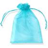PLECUPE 100 Pezzi Sacchetti Confetti,Sacchetti Organza 20x30cm Sacchetti Regalo in organza con Coulisse per Matrimonio,Natale,Bomboniere,Compleanno,Caramella, Gioielli, Festa, Battesimo-Blu#2