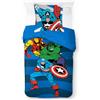 Jay Franco Kids Marvel Avengers - Set di biancheria da letto super morbida con federa, copripiumino non incluso, 2 pezzi, singolo, colore: blu
