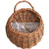 Générique Cesto da parete | Realizzato a mano in rattan naturale per riporre oggetti, cestini in per parete, per giardino, casa, cucina, camera da , soggiorno, sala da pranzo, fattoria, interni