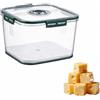Hynorian Contenitore per formaggio per frigorifero in PET con timer, fondo di scarico e guarnizione, verde