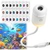 Generic Proiettore di luce notturna HD Smart Dynamic 5D, Plug and Play, proiettore HD Star regolabile, USB a 360°, proiettore Galaxy e luna, luce notturna per camera da letto, soffitto, tetto auto (24 film)