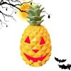 Generic Luce notturna a forma di di pino - Squishy Light Up Pumpkin | Resina gialla Halloween illuminazione | Decorazioni statue di ananas Halloween divertente ornamento scrivania
