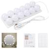Jinlaili Luci da Specchio, 12 Lampadine Dimmerabili, Luci da Specchio a LED in Stile Hollywoodiano, Lampade da Toeletta, Lampada da Trucco a LED con 3 Colore, Luci per Trucco per Specchio Cosmetico