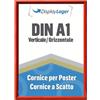 DisplayLager - Cornice a Scatto da 25 mm, Profilo in Alluminio e Disco di Protezione antiriflesso e Materiale di Fissaggio (A1, Rosso)