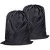 YancLife 2 sacchetti per riporre vestiti, 94 x 120 cm, extra large con coulisse, in tessuto Oxford pieghevole, impermeabile, di grande capacità, per piumini, cuscini, vestiti, scarpe, giocattoli, colore: nero
