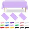 NACHLYNN Confezione da 3 tovaglie in plastica usa e getta, 137 x 274 cm, color lavanda, rettangolari, per feste, fidanzamenti, matrimoni, battesimi, compleanni, decorazioni
