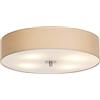 Qazqa drum - Plafoniera con paralume Moderno - 4 luce - Ø 500 mm - Beige - Moderno,Rustico - Soggiorno I Camera da letto