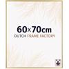 Dutch Frame Factory - Cornice 60x70 cm Oro - Plastica | Vetro acrilico antiriflesso, Montaggio a parete, Adatta per foto, poster o puzzle, Made in Holland