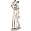 Casablanca modernes Design Casablanca Scultura Figura Felicità Genitoriale - Famiglia - Felicità della famiglia - Bianco/Argento - Altezza 35 cm