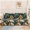 LJQAIZYL Copri Divano Letto Con Gonna A Balze 2/3/1 Posti Fantasia Copridivano Senza Bracciolo Pieghevole Fodera per Elastici Futon Lavabile Copertura per Divano Letto Antigraffio Gatto (150-190cm,H)